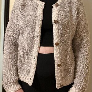 Primark Cream Textured Knit Cardigan